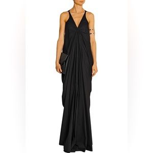 RICK OWENS • ISLAND S/S13 • MAXI DRESS • BLK SIZE 12 US